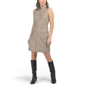 BOD & CHRISTENSEN Lush Leather Zip Up Dress